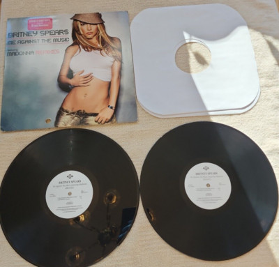 Britney Spears  Me Aginst The Music feat Madonna Remixes  2-12''   1st press ex++