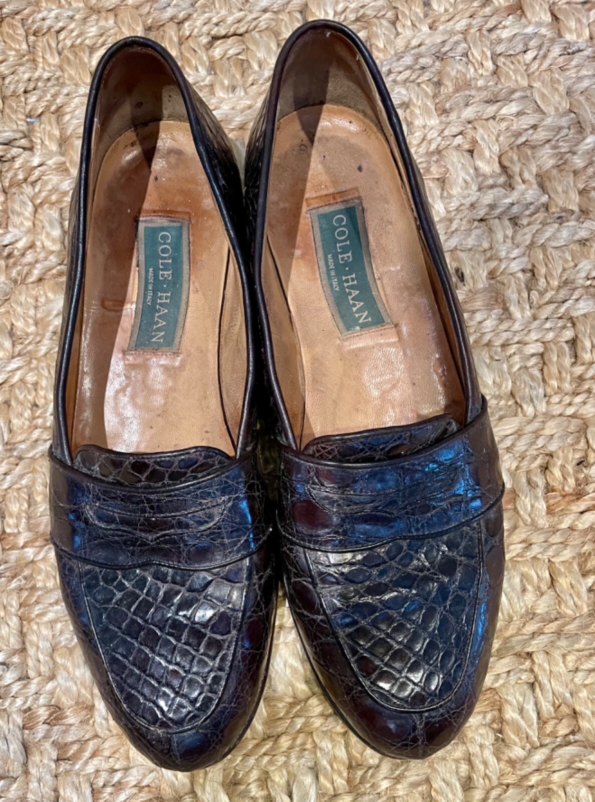 cole haan alligator loafers
