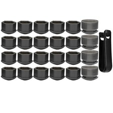 Radschrauben Radmuttern Bolzen Kappen Abdeckung Abdeckungen 17mm + Abzieher Grau
