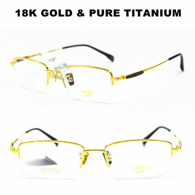 18k gold eyeglasses frames
