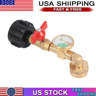 #ad Propane Refill Adapter W Gauge amp; Control Valve Fill 1 Lb Bottles From 20 Lb Tank $11.20