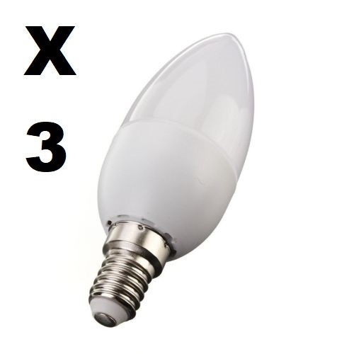 3 X Asda Small Screw 9w Low Energy Candle Bulbs Ses E14 Light for sale