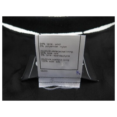 CHANEL 03A BLACK CC LOGO CUT-OUT DETAIL JACKET BLAZER FR38-FR40
