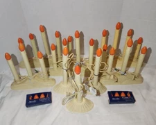 Vintage Christmas Window Candle Light Set of 8 Candoliers TESTED + EXTRA BULBS