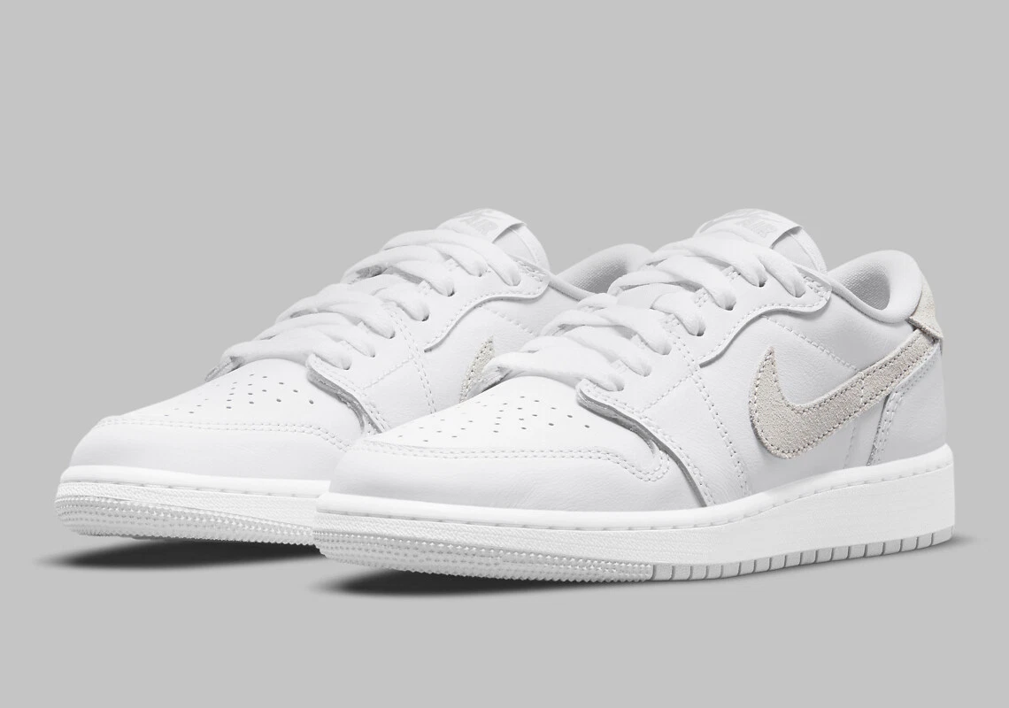 Jordan 1 Low OG Neutral Grey (2021) (GS) Size 7Y CZ0858-100 White