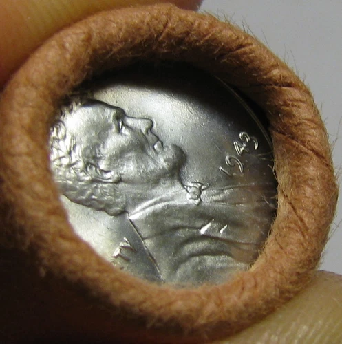 1943 P OBW OLD BANK WRAP ROLL BU UNCIRCULATED LINCOLN WHEAT CENT PENNIES