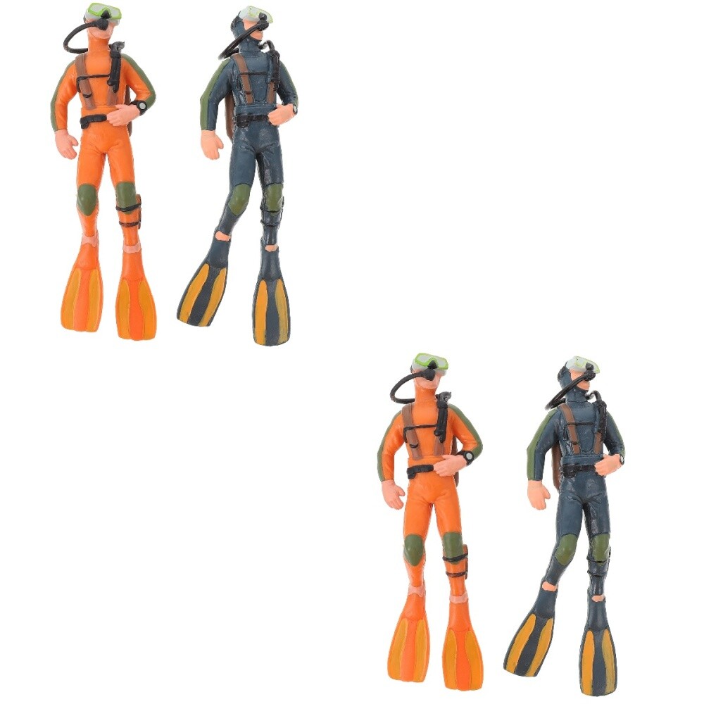 Miniature Scuba Diver Figure Plastic Scuba Diver Toy Aquarium Diver