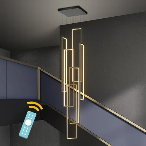 Large Chandelier Lighting Home Lamp Hotel LED Pendant Light Stair Ceiling Lights
