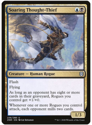 NM Soaring Thought-Thief, MTG, Zendikar Rising, Magic the Gathering, 236