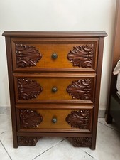  Coppia di Comodini Vintage in Stile Barocco con Intagli (Anni '70)