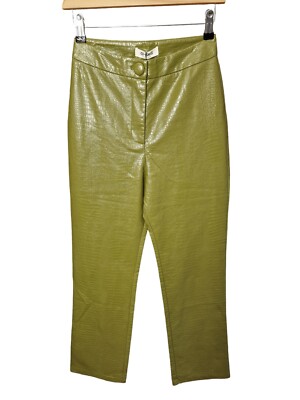 4th Reckless Bruna Bear Olive Zuhal Disco Schlangenleder Statement Hose 8