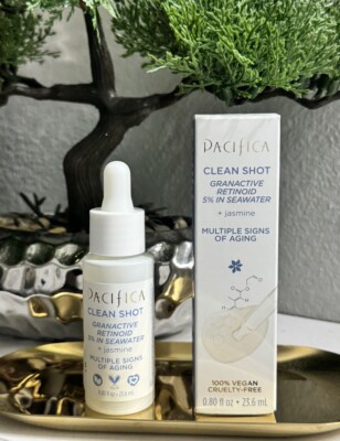 PACIFICA CLEAN SHOT RETINOL+BAKUCHIOL3%IN SEAWATER+JASMINE GENTLE&POWER0.80FLOZ