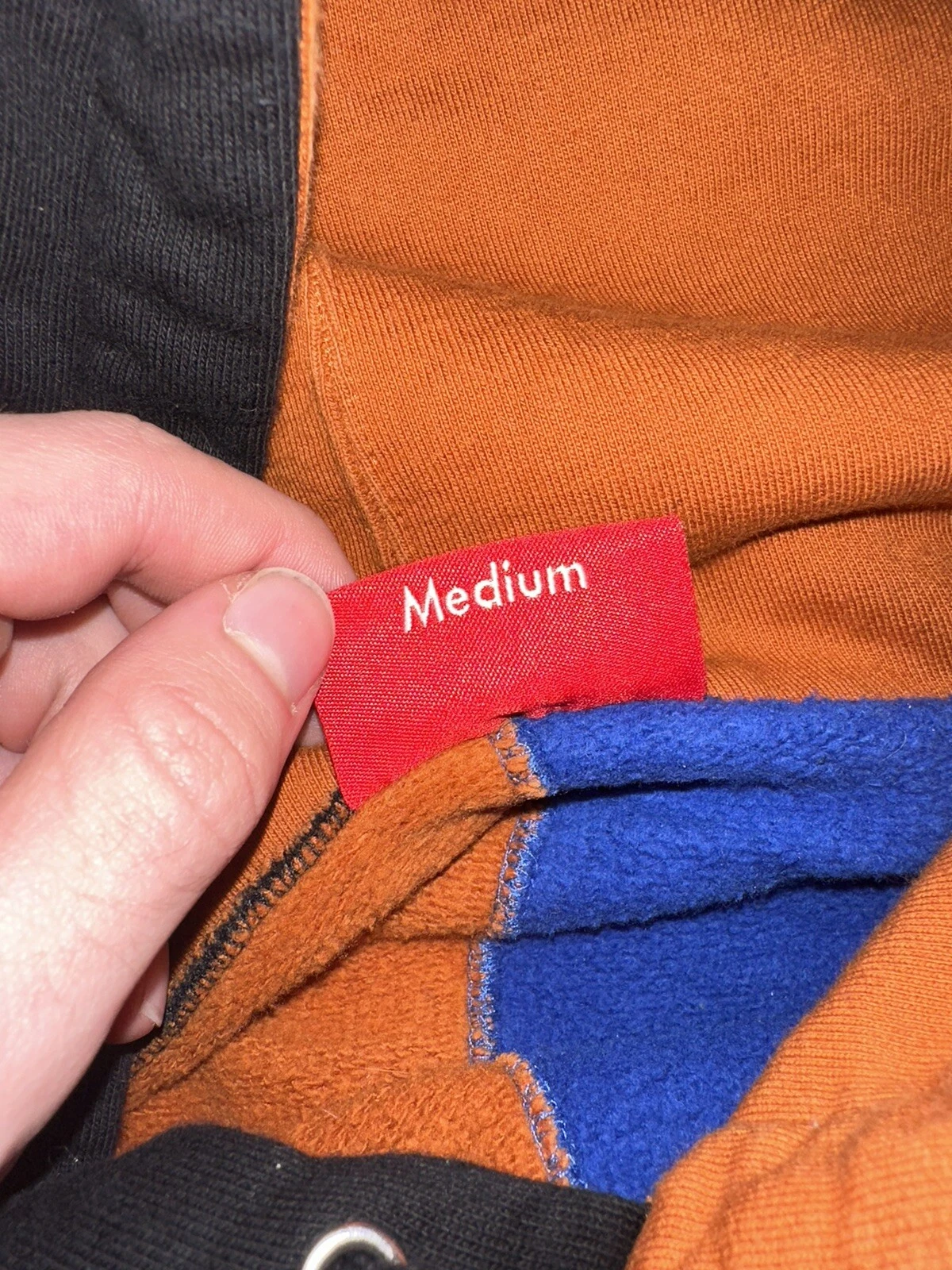 Felpa con cappuccio supreme tri colore