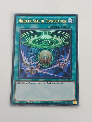Yu-Gi-Oh Einzelkarte Hieratic Seal of Convocation bespielt
