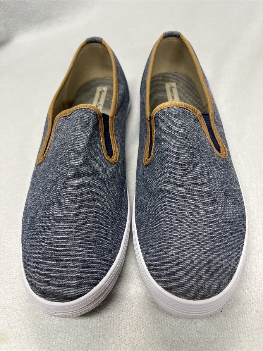 American Eagle women's size 10 W denim slip on tennis shoes | eBay