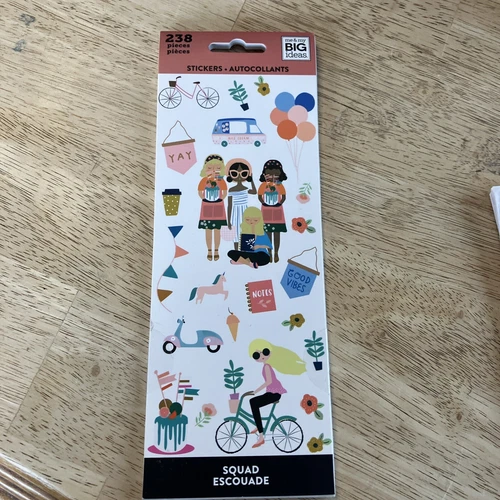 NWT ME & My Big Ideas 238 pcs SQUAD stickers 8 sheets Planner Stickers