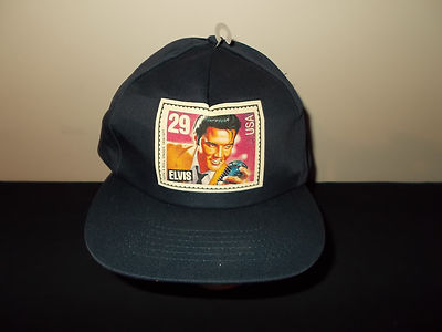 Casquette Snapback Elvis Presley Années 90 - Timbre Poste US 29 Cents - Neuf Sans étiquette