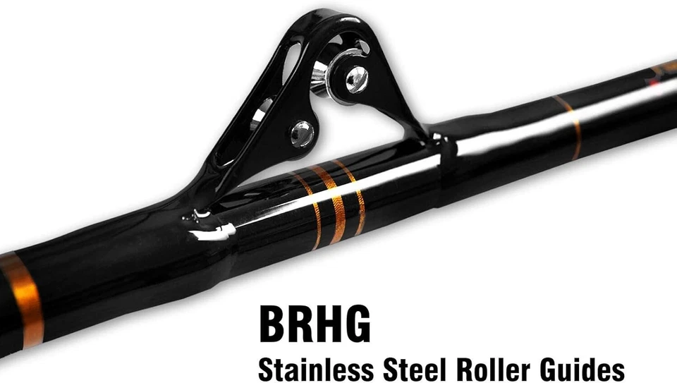 Caña de pescar a tope doblada 2 piezas agua salada arrastre en alta mar 5' doblada Foto 3 de 4