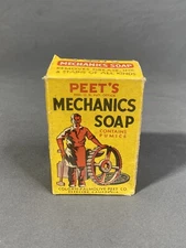 VINTAGE PEET'S MECHANICS BAR SOAP W/ BOX Colgate Palmolive Berkeley California