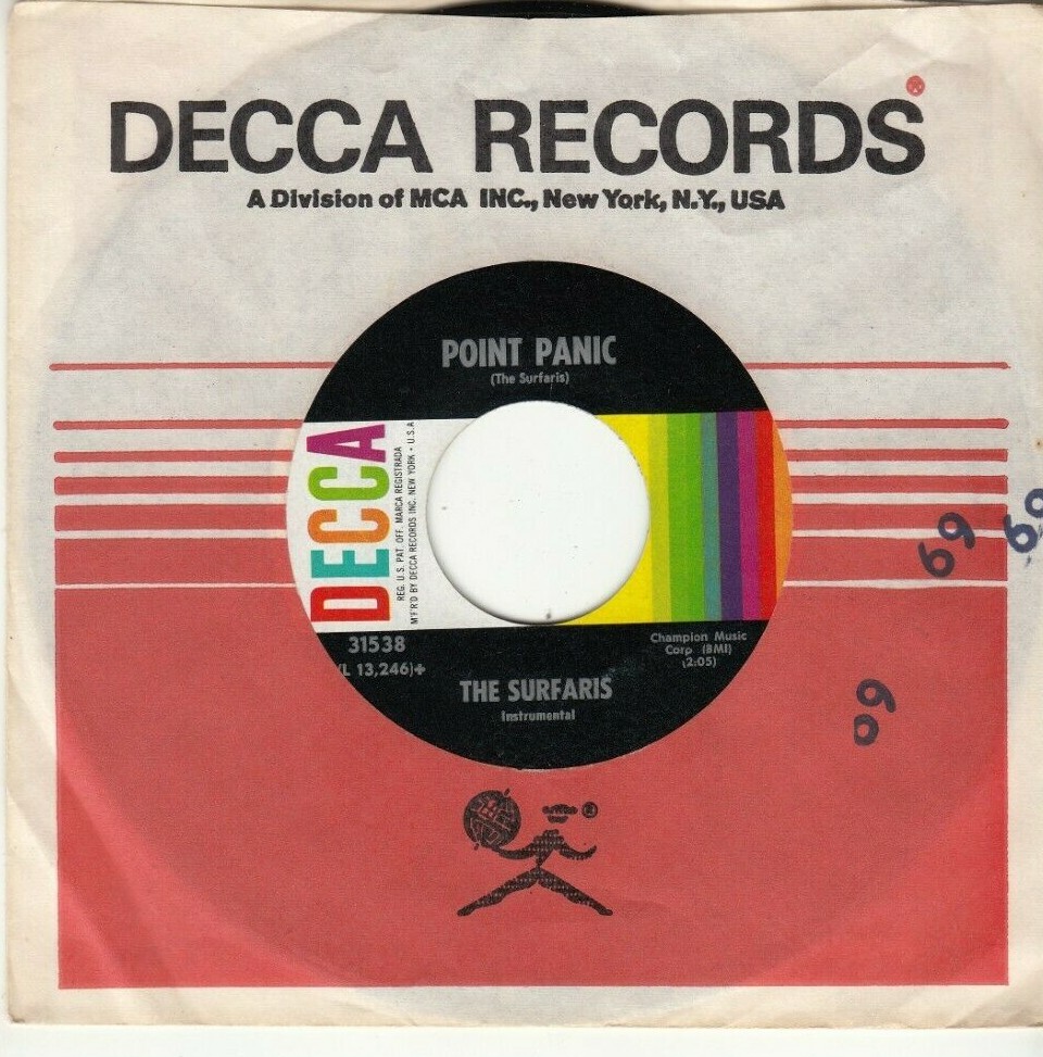 THE SURFARIS - POINT PANIC/WAIKIKI RUN - DECCA RECORDS 45 - GREAT SHAPE |  eBay