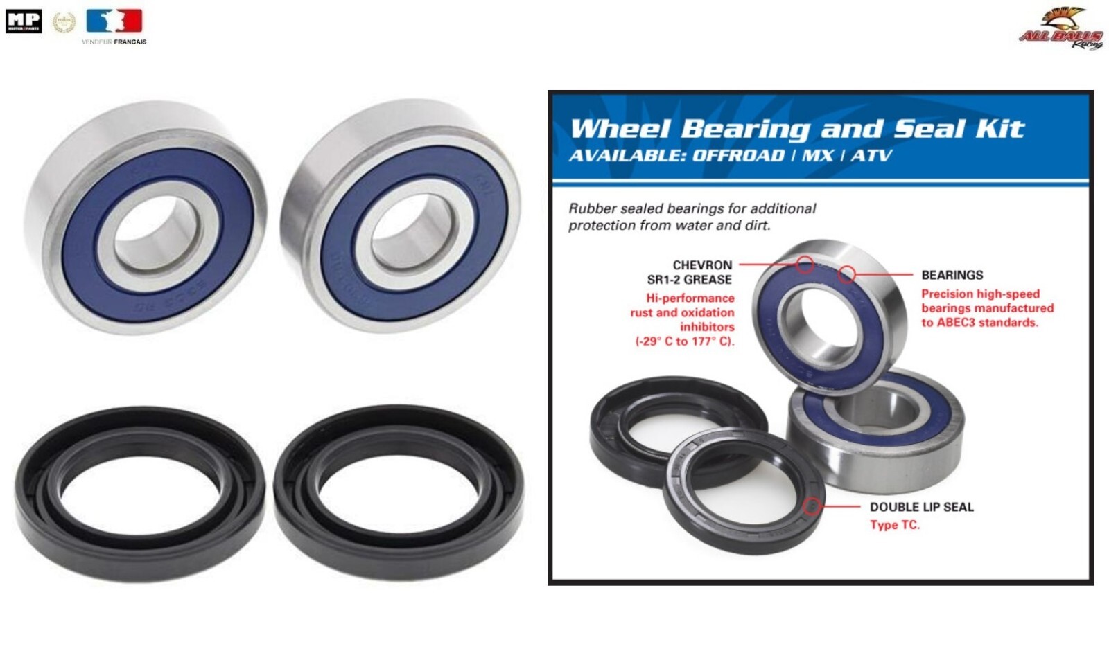 Kit Roulement Roue Arrière Husqvarna pour TC510 1990 et TE510 en Acier Renforcé