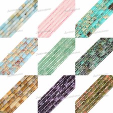 6x8mm Gemstone tube cylinder loose beads jewelry making DIY bead 16"