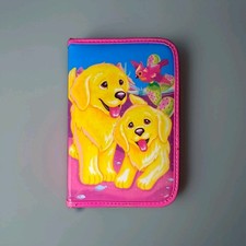 Rare Lisa Frank Smiley puppies cardinal on cactus Planner Storage Vinyl Agenda
