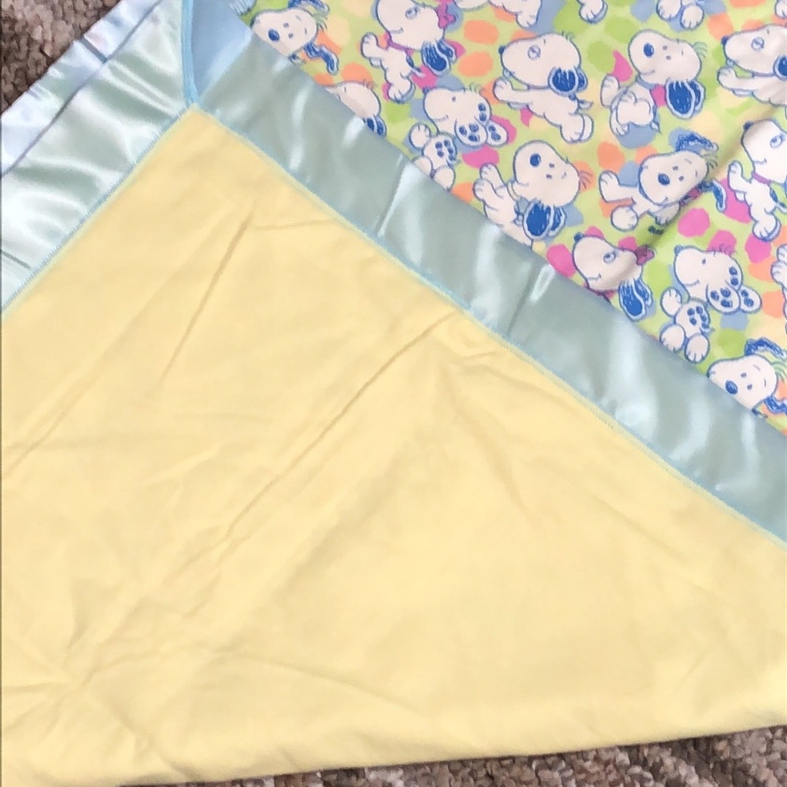 New Baby Snoopy Blanket with Satin Binding for Baby or Pet