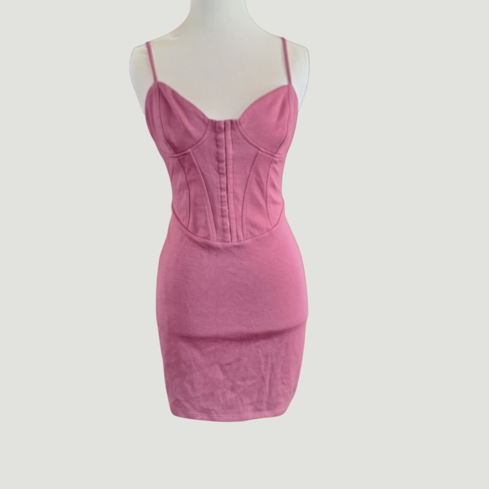 Wild Fable Pink Corset Bodycon Dress Womens M Bustier Mini Spaghetti Strap