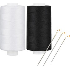 Nähgarn Quiltgarn Allzweckgarn Polyester Schwarz Weiß 400 Yards