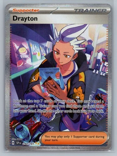 Drayton - Special Illustration Rare SV08: Surging Sparks 244/191 NM