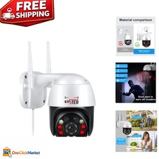5MP PTZ WiFi Security Camera  Color Night Vision  2-Way Audio, Outdoor