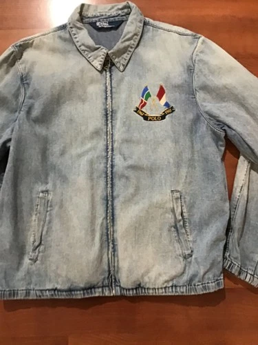 Polo Ralph Lauren Embroidered Cross Flags Denim Jacket XXL Anniversary Reissue image 4