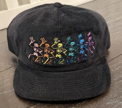Teton Gravity Research X Grateful Dead Dancing Skeletons Corduroy Snapback Nwt