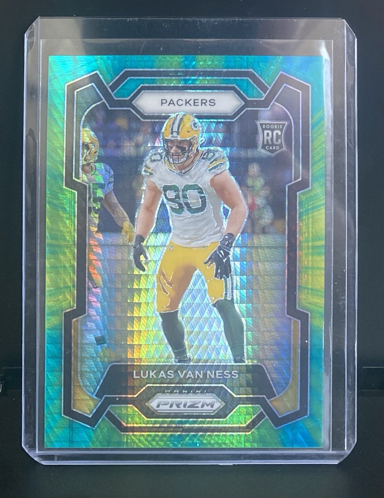2023 Panini Prizm Rookies Lukas Van Ness #336 Hyper Prizm /175 (RC) Packers