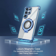 Luxury Magnetic Shockproof Case for Samsung Galaxy S25 S24 S23 A15 Plus-Magsafe