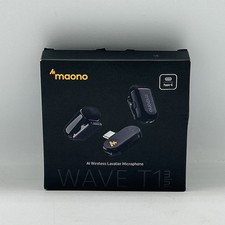 MAONO Wave T1 Mini Wireless Lavalier Microphone for iPhone 16 15, Android, USB C