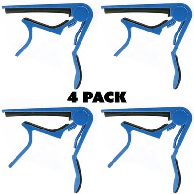 4x blaue Akustikgitarre Elektrikgitarre Banjo Ukulele Capo Klemme Trigger Schnellspanner