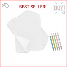 50 Sheets Carbon Paper White Graphite Paper Transfer Tracing Paper and 5 Pieces