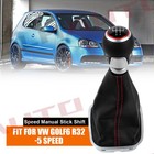 5 Speed Gear Shift Knob Leather Boot For VW Golf 5 R32 GTI Rabbit 2006-2009