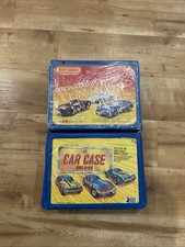 Lot of 2 Matchbox Car Carry Cases Vintage Blue 48-Car