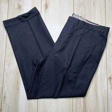 Brioni Dress Pants Double Pleated Gray Wool Mens Size 40Wx30L