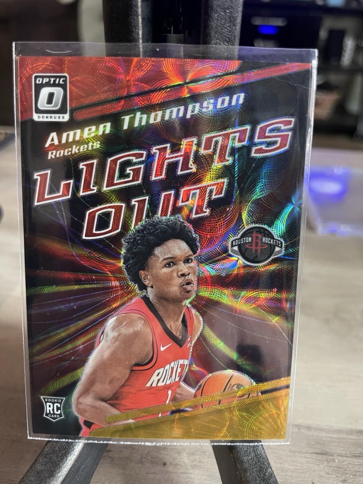 2023-24 Panini Donruss Optic Amen Thompson Lights Out Rookie #34/99 