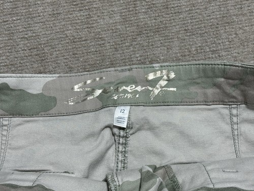 Seven7 Camo Skirt Women’s Size 12 Olive Tan Gray Camo Cotton & Spandex - Picture 7 of 8