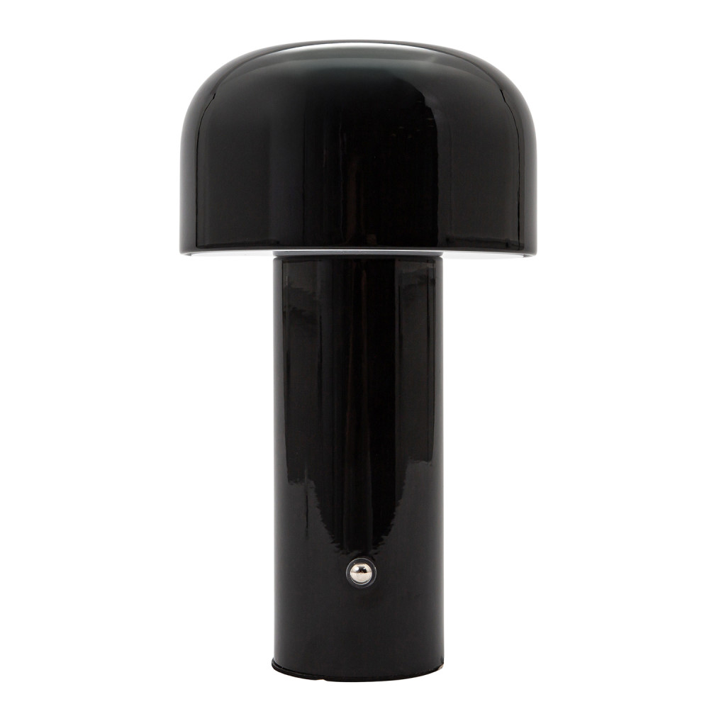 Gloss Black Modern Mushroom Style Rechargeable LED Touch Dimmable Table Lamp ...