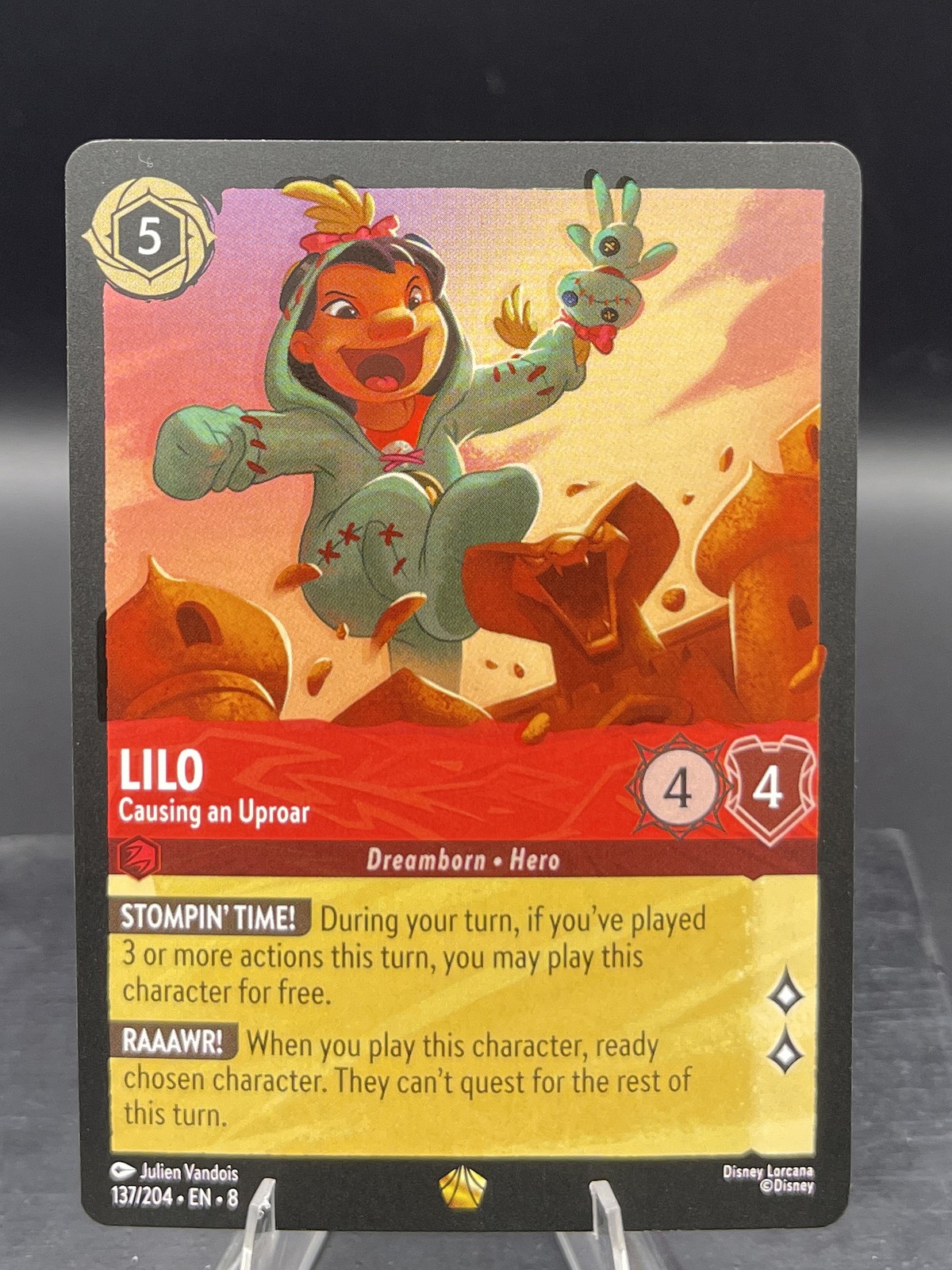 Disney Lorcana-Reign of Jafar-Lilo - Causing an Uproar-#137-Base -NM