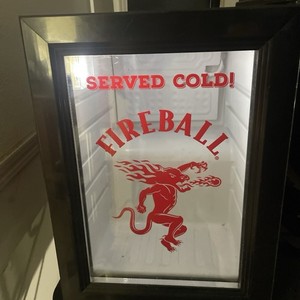 Fireball Freezer Mini Fridge Lighted Refrigerator Freezer  23 x 18 x 16"