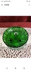 💚Vtg Anchor Hocking 8"x3" Burple Inspiration Emerald Green Footed Serving Bowl