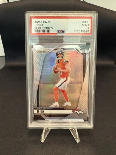 2024 Panini Prizm - Rookie BO NIX Silver Prizm (RC) #309 Broncos PSA 9 🔥🔥