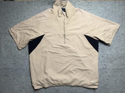 Rukka Pullover Jacket Mens 2XL Beige Short Sleeve Golf Windshirt Mesh Lined